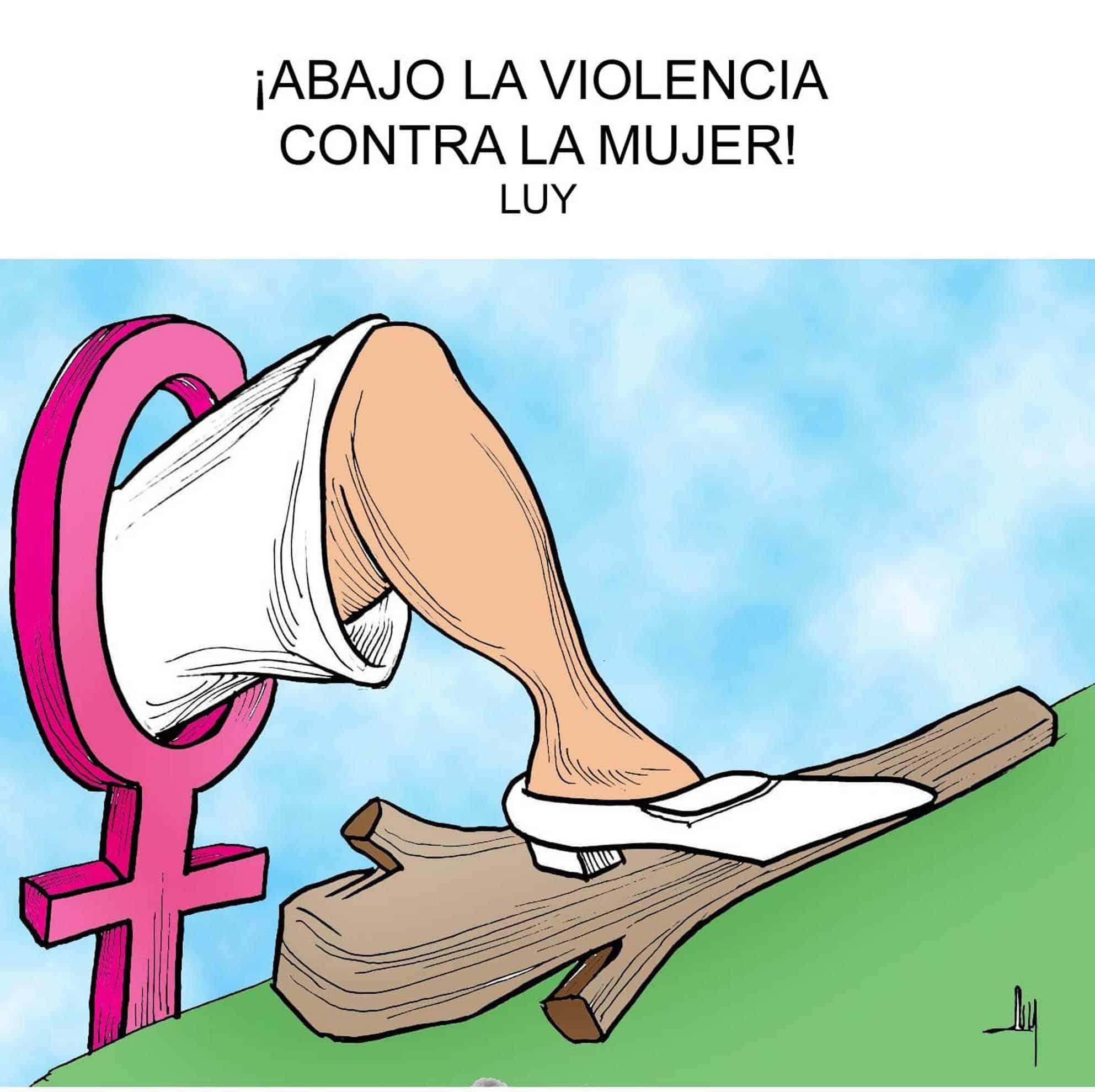 Abajo la violencia contra la mujer!