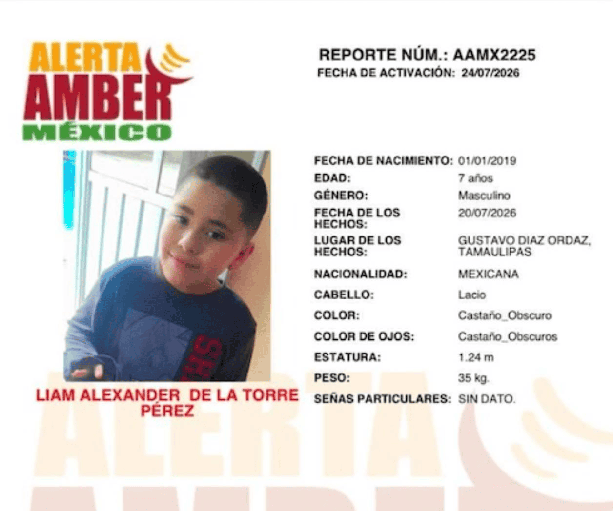 Buscan a Alexander