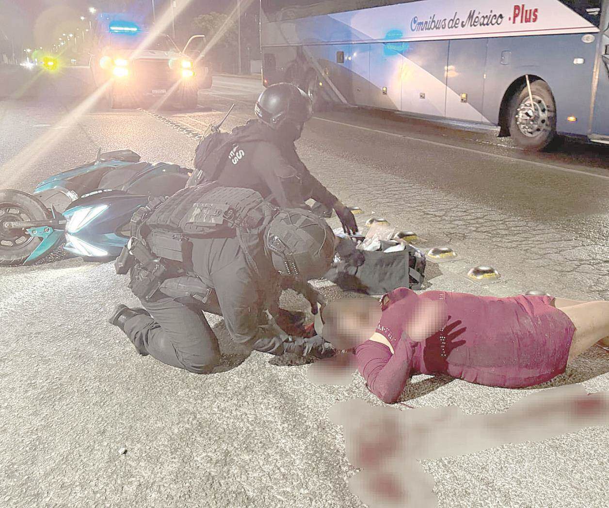 Motociclista herida en accidente en Altamira