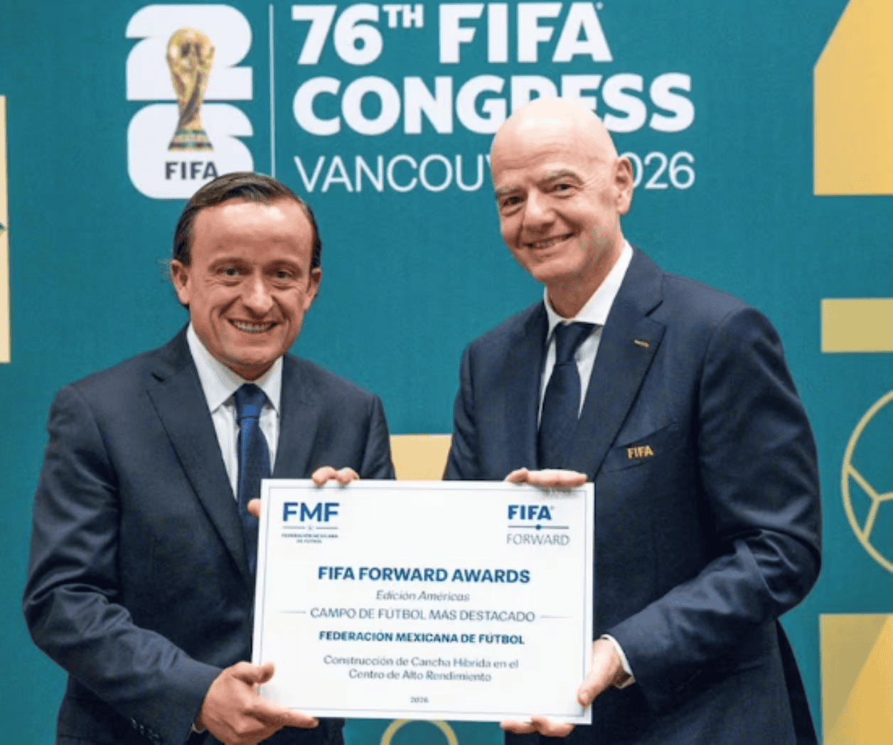 FMF emite postura de apoyo a Gianni Infantino al frente de la FIFA