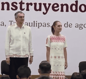 Así llegó la presidenta Claudia Sheinbaum Pardo al evento de Jóvenes Construyendo el Futuro en Cd. Victoria.