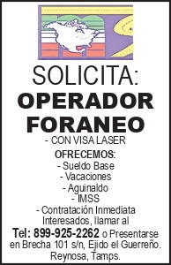 (LOGO) SOLICITA: *OPERADOR 