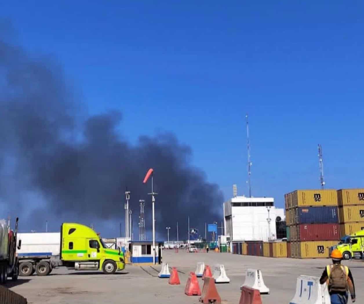 Incendio en pastizal genera movilización en Puerto de Altamira Incendio en pastizal genera movilización en Puerto de Altamira