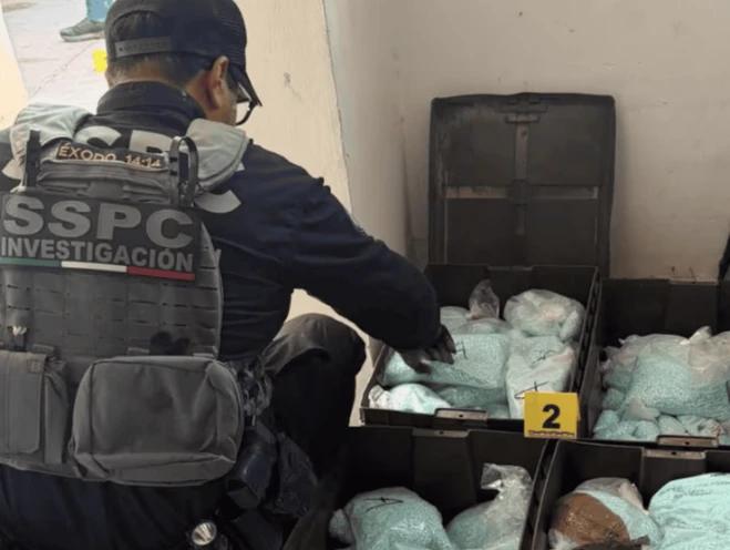 Aseguran en BC más de 4 millones de dosis de fentanilo en cateo