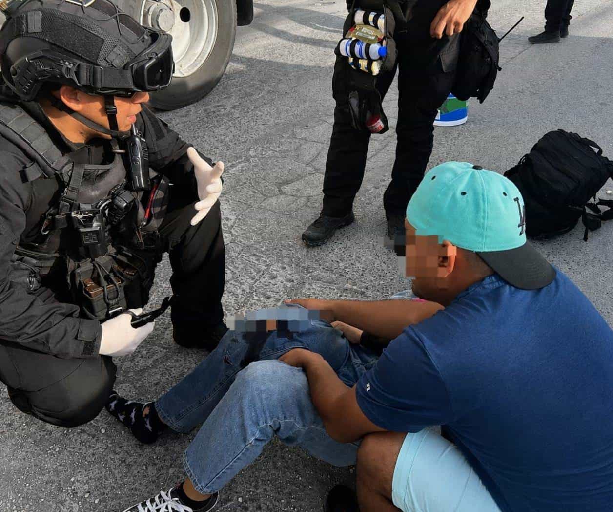 Sufre fractura expuesta  en percance