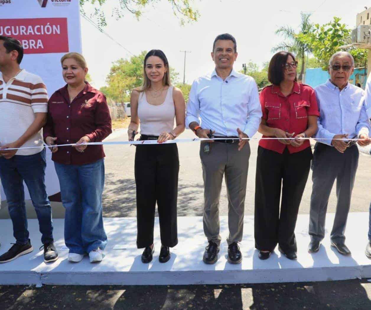 Gobierno de Victoria pavimenta calle en la colonia Libertad