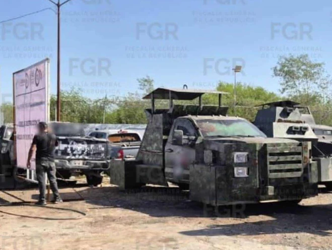 Destruye la FGR 25 vehículos monstruo en Tamaulipas