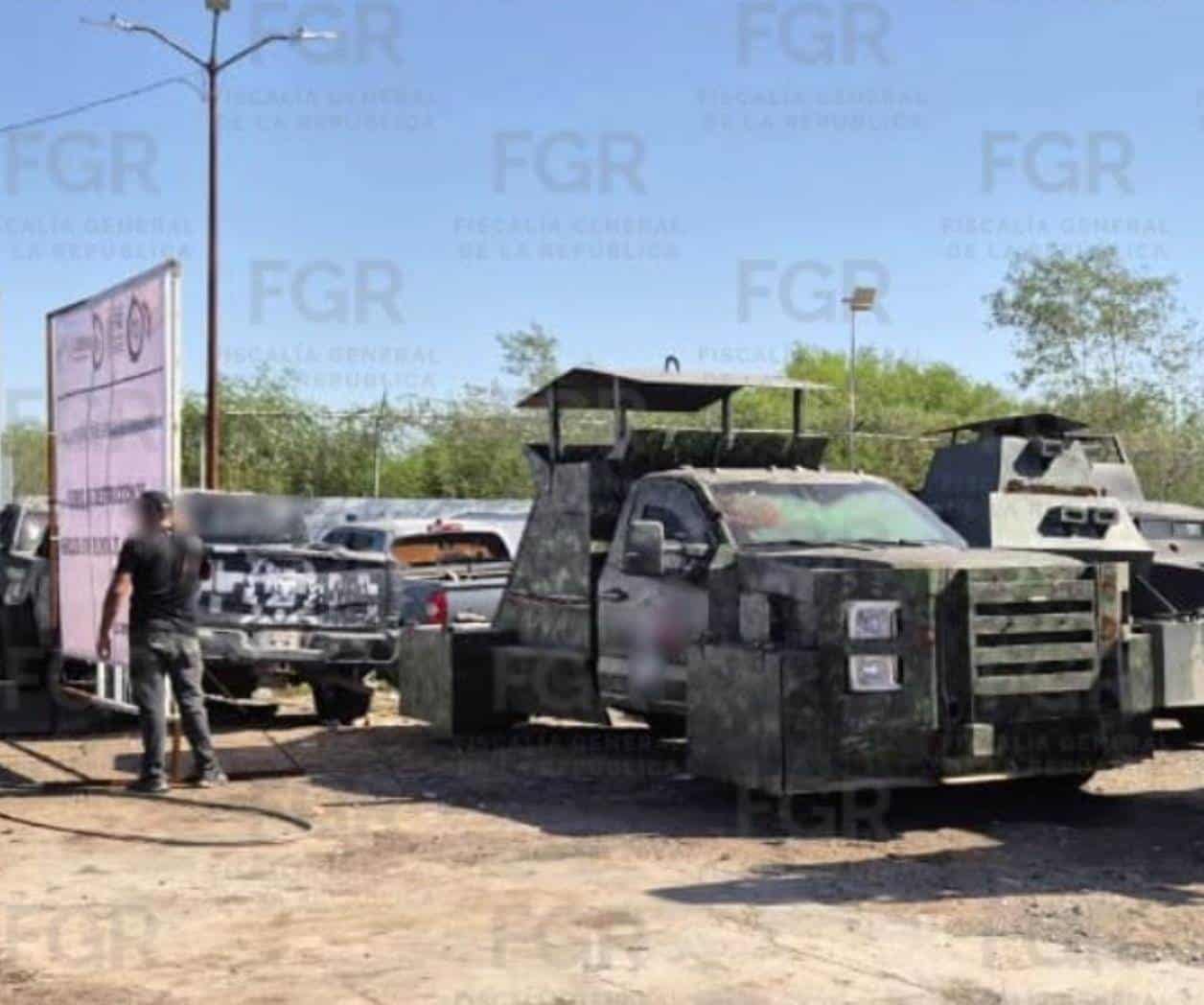 Destruye la FGR 25 vehículos monstruo en Tamaulipas