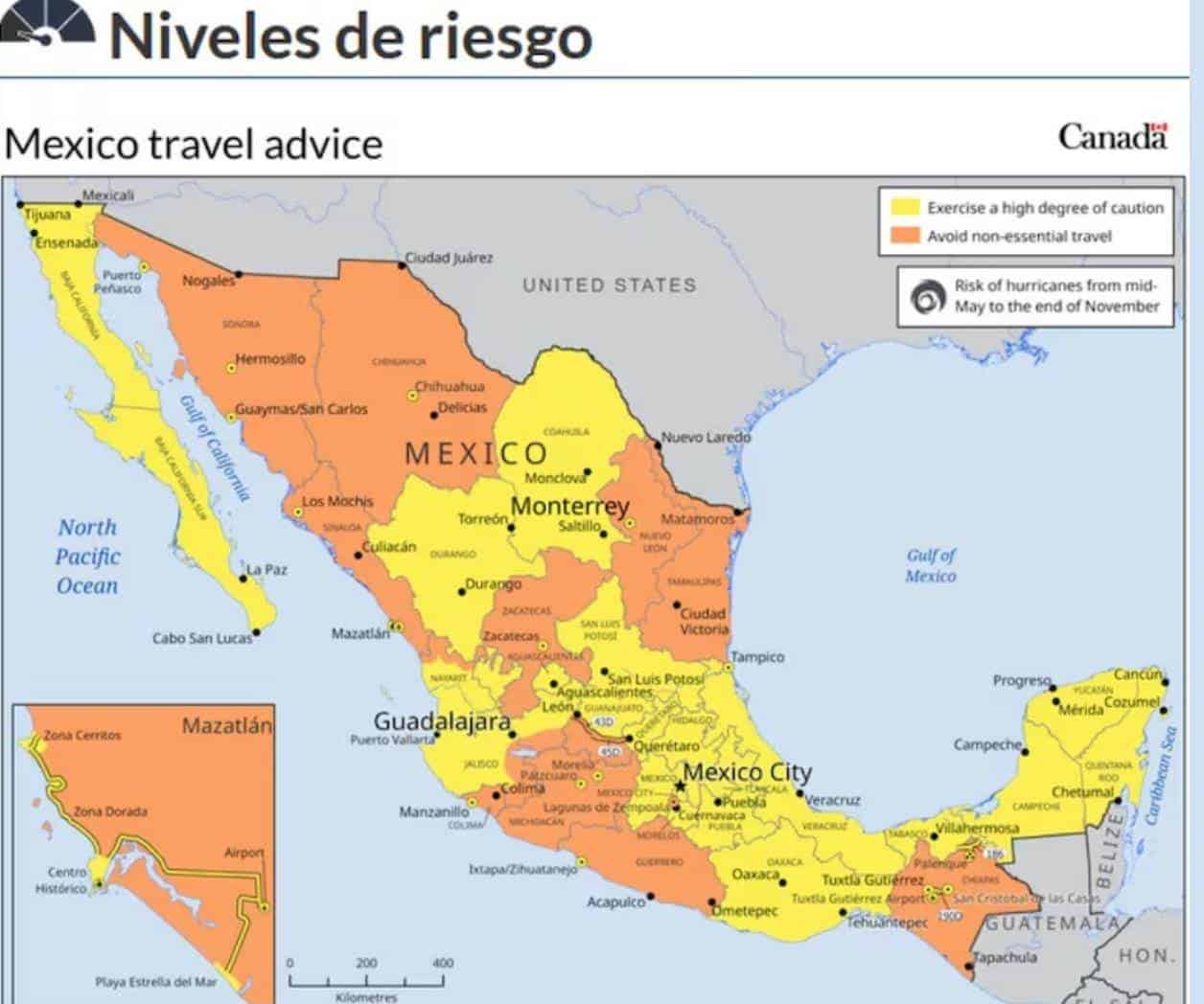 Canadá se suma a la alerta de seguridad por Mexicali