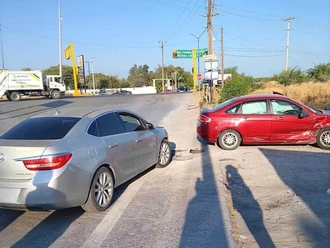 Chocan dos frente a kínder en Río Bravo