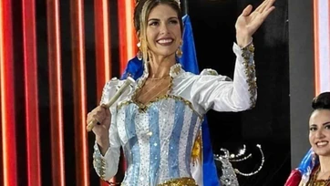 Miss Argentina sorprende con vestido dedicado a Lionel Messi