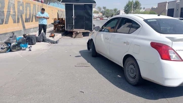 Queda motociclista lesionado en choque