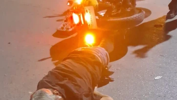 Queda herido motociclista
