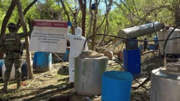 Semar inhabilita laboratorio clandestino en Elota, Sinaloa