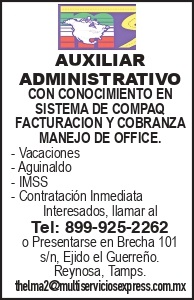 AUXILIAR ADMINISTRATIVO
