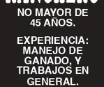 SOLICITO RANCHERO NO