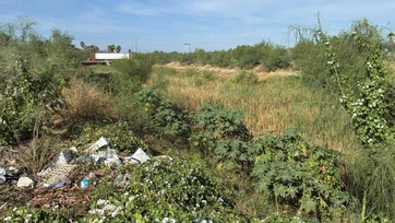 Anuncian limpieza del dren Río Bravo