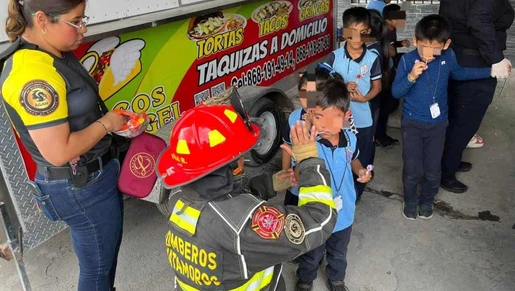  Evacuan primaria en Matamoros por incendio en vivienda