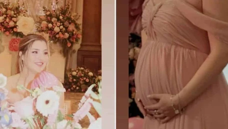 Melenie Carmona, entre su baby shower y el reclamo